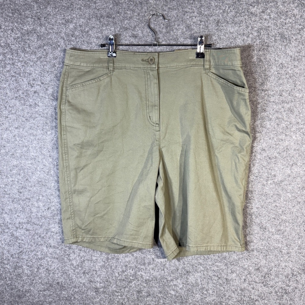 Chico's Women's Twill Walking Khaki Bermuda Shorts Size 2.5 (14) New With Tags